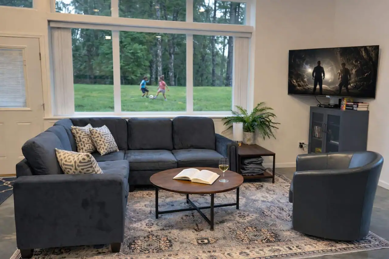 The Bay House: living room